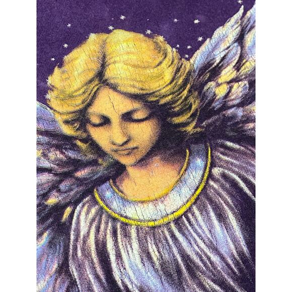 Angel Tie-Dye T-Shirt XL Purple Lord Jesus God Bible Fairy 23x25 - Picture 8 of 8